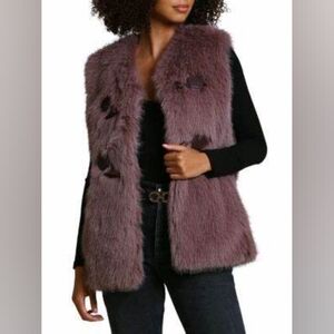 Avec Les Filles Relaxed Faux Fur Duffel Vest